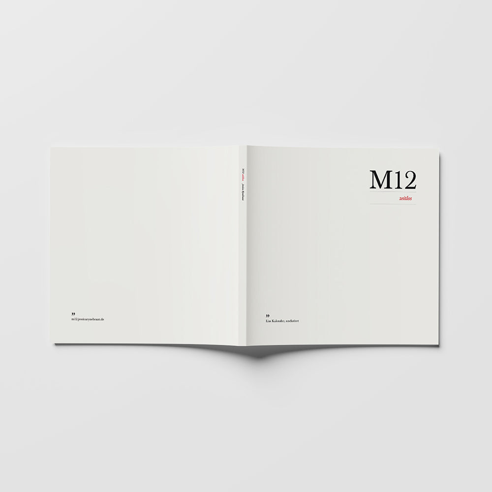 undatierter Kalender "M12 zeitlos"