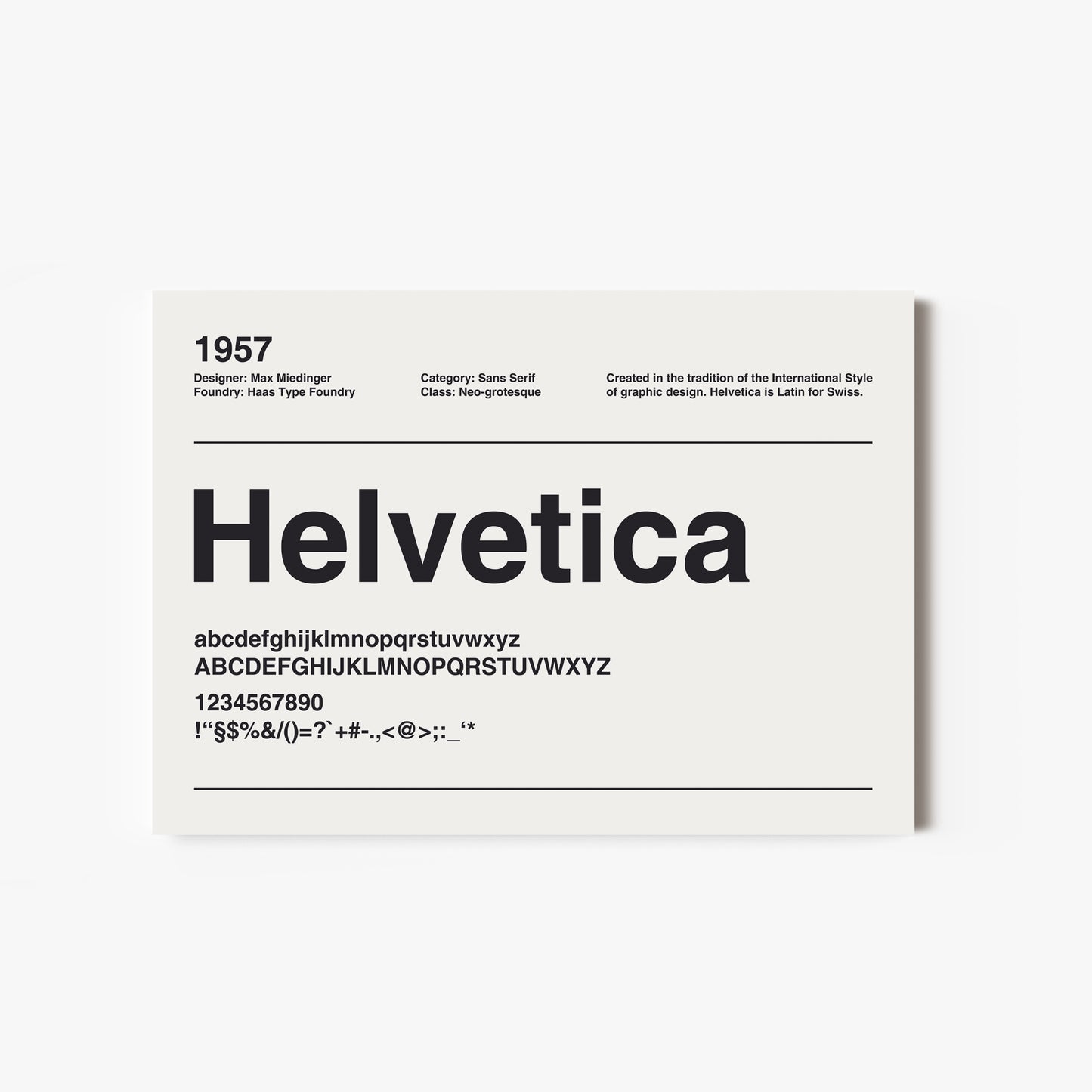 Fine Art Print "Helvetica"